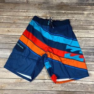 🆕Billabong Beach Shorts Blue & Red & Orange